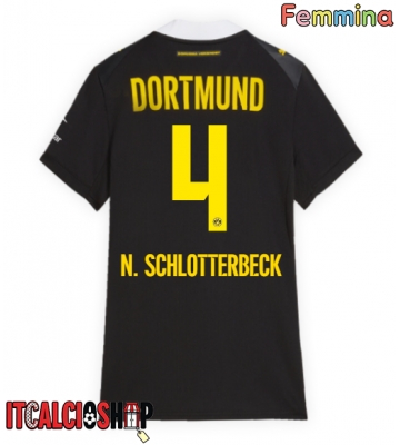 Borussia Dortmund Nico Schlotterbeck #4 Seconda Maglia Femmina 2026-27 Manica Corta